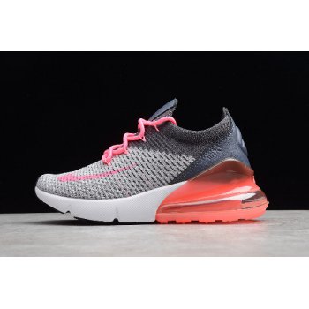 WMNS Nike Air Max 270 Flyknit Grey Pink-White AH8050-010 Shoes